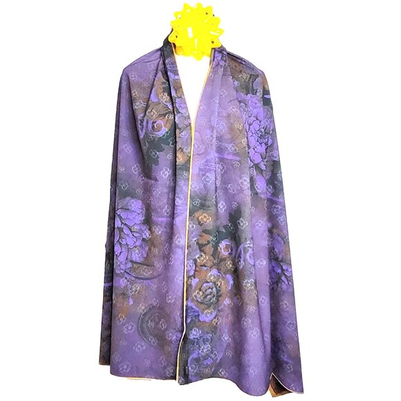 NWT Double-Sided Silk Scarf 27"x70" Long Rectangle Shawl Wrap 3312 - Picture 5 of 8